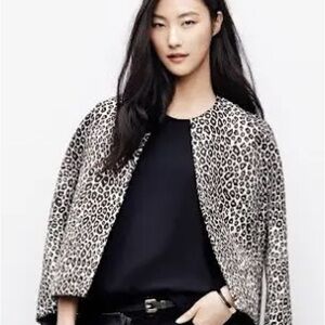 NWT Ann Taylor Leopard Print Blazer Jacket